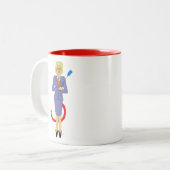 Der böse Lehrer Zweifarbige Tasse (Vorderseite Links)