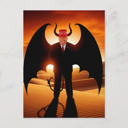 Der böse Mann in einem Red Hat Postkarte (Vorderseite)