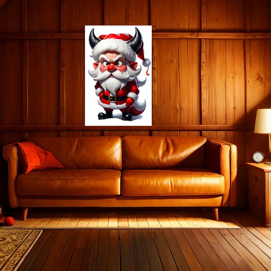 Der böse Zwilling des Weihnachtsmanns | Art der AI Poster