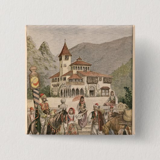 Der bosnische Pavillon an der universellen Button (Vorderseite)