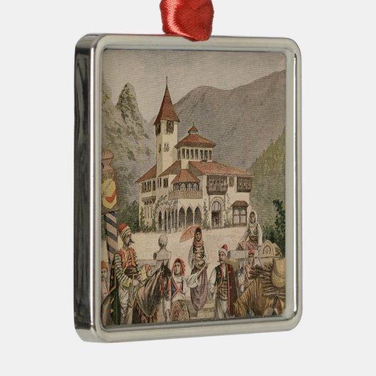 Der bosnische Pavillon an der universellen Ornament Aus Metall (Rechts)