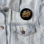 Der Boss Crown – Gold Motivation Power Knopf Button (Beispiel)