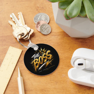 Der Boss Crown – Gold Motivation Power Schlüsselan Schlüsselanhänger