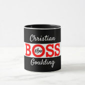 Der Boss / Da Boss mit Ihrem Namen Tasse (Zentrum)