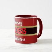 Der Boss / Da Boss mit Ihrem Namen Tasse (VorderseiteRechts)
