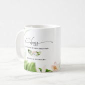 Der Boss, den sich alle wünschen | Monogramm Kaffeetasse (Vorderseite Links)