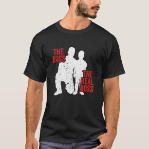 Der Boss der wirkliche Boss Vater Sohn Tochter Mat T-Shirt