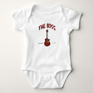 Der Boss mit Gitarre Baby Strampler