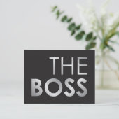 Der Boss Postkarte (Stehend Vorderseite)