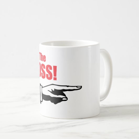 Der Boss-Text Kaffeetasse (VorderseiteRechts)