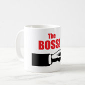 Der Boss-Text Kaffeetasse (Vorderseite Links)