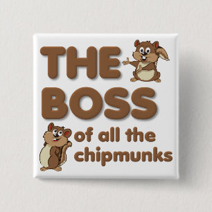 Der Boss Von Allen Streifenhörnchen Knopf Abzeiche Button