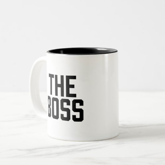 Der Boss Zweifarbige Tasse (Vorderseite Links)