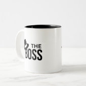 Der Boss Zweifarbige Tasse (Vorderseite Links)