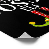 Der Bossy Elf Funny Matching Pajama Xmas Poster (Ecke)