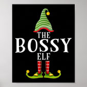 Der Bossy Elf Funny Matching Pajama Xmas Poster (Vorne)