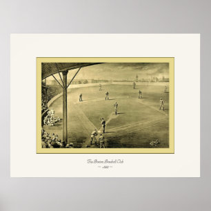 Der Boston Baseball Club ~ 1888 ~ Vintage Kunst Poster
