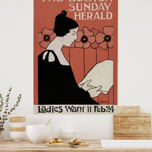 Der Boston Sunday Herald Vintag Poster (Küche)