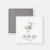 Der botanische Eukalyptus Keepake Save the Date Magnet (Vorderseite/Rückseite)