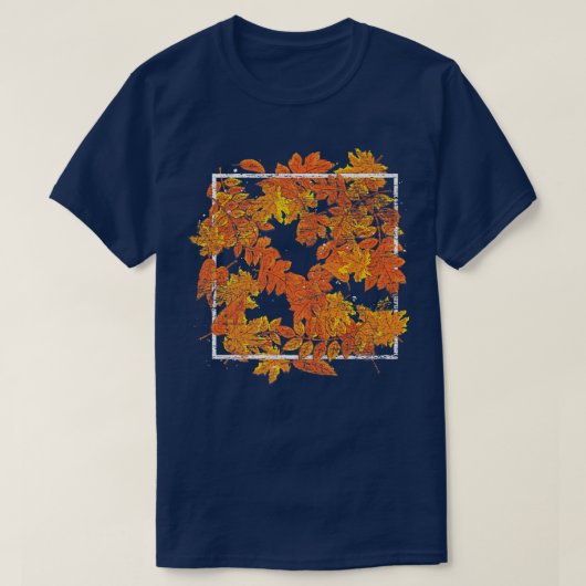 Der botanische Herbstleaves Naturwald Erntedank T-Shirt (Design vorne)