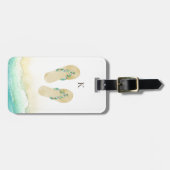Der botanische Strand drehen Reinfall-Monogramm um Gepäckanhänger (Vorderseite horizontal)
