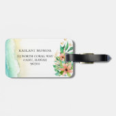 Der botanische Strand drehen Reinfall-Monogramm um Gepäckanhänger (Rückseite horizontal)