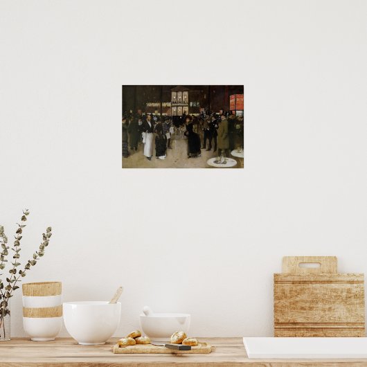 Der Boulevard in der Nacht Poster (Küche)