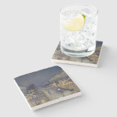 Der Boulevard Montmartre am Abend in Pissarro Steinuntersetzer (Seitenansicht)