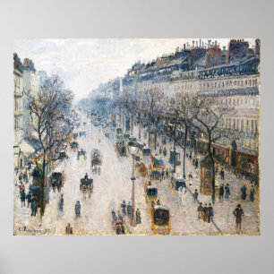 Der Boulevard Montmartre an einem Wintermorgen (18 Poster