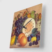 Der Bounty des Herbstes Quadratische Wanduhr (Winkel)