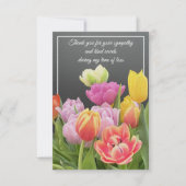 Der Bouquet von Tulips Dankeskarte (Vorderseite)