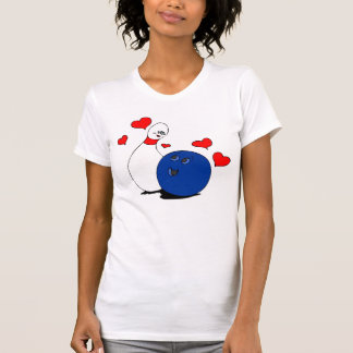 Der Bowlings-Ball T Shirt-Valentinsgrüße u. T-Shirt