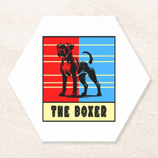 Der Boxer - Starke Hündin Untersetzer (Vorderseite)