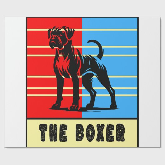 Der Boxer - Starker Hund Geschenkpapier (Flach)