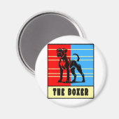 Der Boxer - Starker Hund Magnet (Vorderseite/Rückseite)