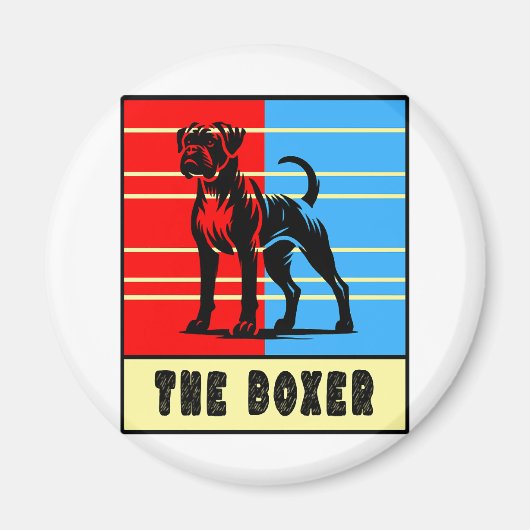 Der Boxer - Starker Hund Magnet (Vorne)