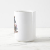 Der Boxer unter den Blume in Wasserfarbe Kaffeetasse (Mittel)