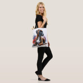 Der Boxer unter den Blume in Wasserfarbe Tasche (Am Model)