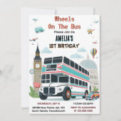 Der Boy Niedlich Girl Tour City Party Bus zum 1. G Einladung (Vorderseite)