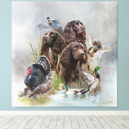 Der Boykin Spaniel Leinwanddruck (Insitu (Holzboden))