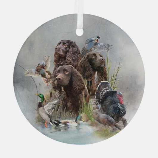 Der Boykin Spaniel Ornament Aus Glas (Rückseite)