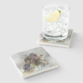 Der Boykin Spaniel Steinuntersetzer (Seitenansicht)