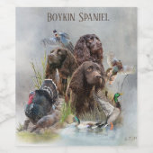 Der Boykin Spaniel Weinetikett (Einzelnes Label)