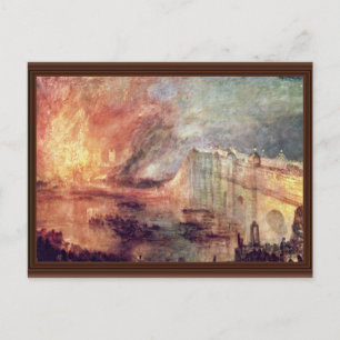 Der Brand des Houses of Parliament von Turner Postkarte