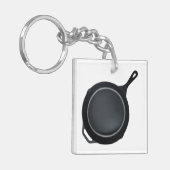 Der bratene Holländerskillet-Schlüsselanhänger Schlüsselanhänger (Vorderseite links)