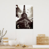 Der Braun-Eiffel-Turm in Paris Poster (Küche)