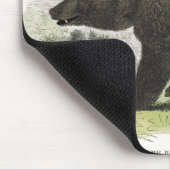 Der Braunbär, pädagogische Illustrations-Kneipe. Mousepad (Ecke)