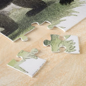 Der Braunbär, pädagogische Illustrations-Kneipe. Puzzle (Seite)