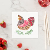 Der braune Hen Serviette (Beispiel)