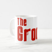 Der Bräutigam (Mafia-Rot) Kaffeetasse (Vorderseite Links)
